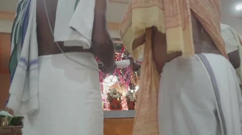 Hare Krishna ceremony in action Stock Footage 60659147