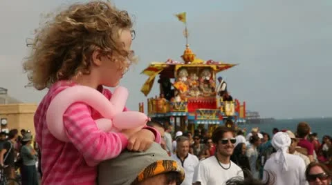 Hare Krishna Parade Stock Footage 12426192