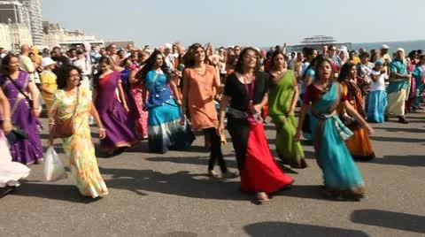 Hare Krishna Parade Stock Footage 12428481