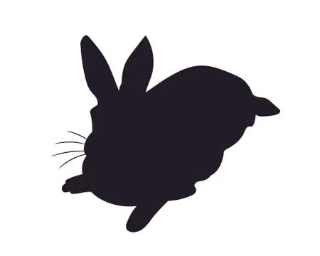 Hare lies, silhouette, vector Stock Illustration