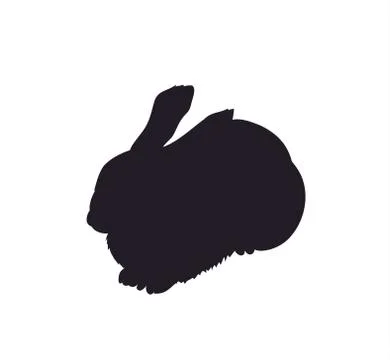 Hare lies, silhouette, vector Illustrazione stock