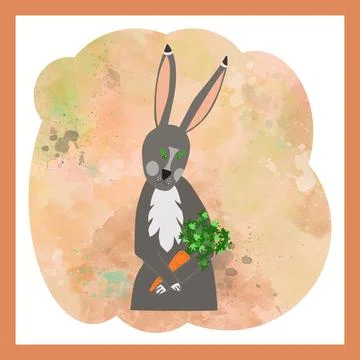 Hare portret Stock Illustration