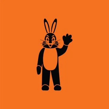 Hare puppet doll icon Illustrazione stock