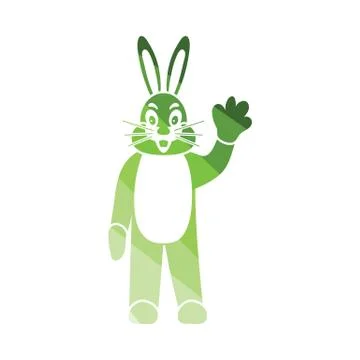 Hare puppet doll icon Stock Illustration
