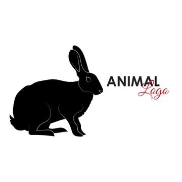 Hare rabbit icon logo symbol vector illustration Stock Illustration
