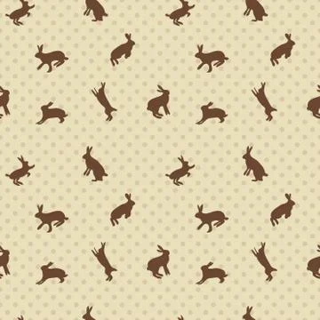 Hare rabbit seamless texture Stock Illustration