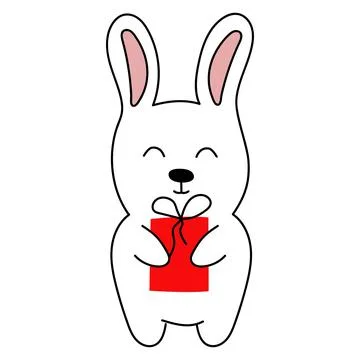 Hare, rabbit symbol year 2023 Stock Illustration