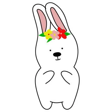 Hare, rabbit symbol year 2023 Stock Illustration