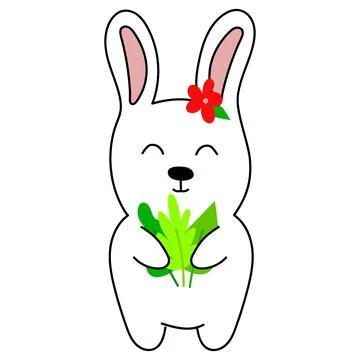 Hare, rabbit symbol year 2023 Stock Illustration