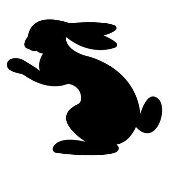 Hare Silhouette. Ilustración de archivo