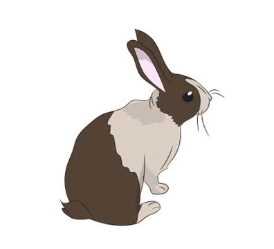 Hare sits vector Illustrazione stock