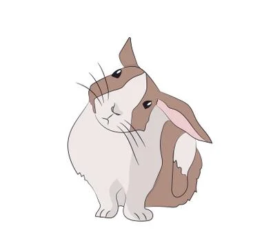Hare sits vector Stock Illustration