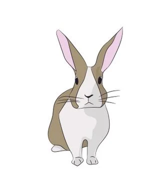Hare sits vector Stock Illustration