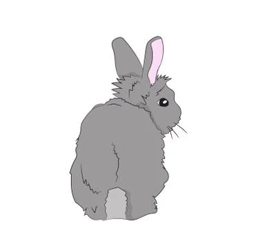 Hare sits vector Illustrazione stock