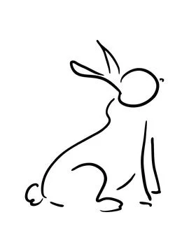 Hare is sitting Stock Illustration