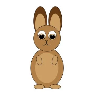 Hare on white background. Stock Illustration
