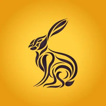 Hares logo vector Stock Illustration