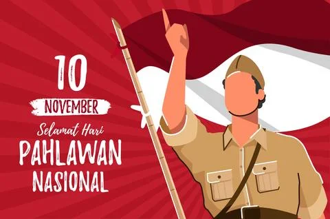 Hari pahlawan nasional Stock Illustration