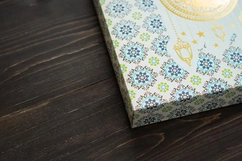 Hari Raya or Eid background with Malay Muslim traditional culture design. Stock Photos
