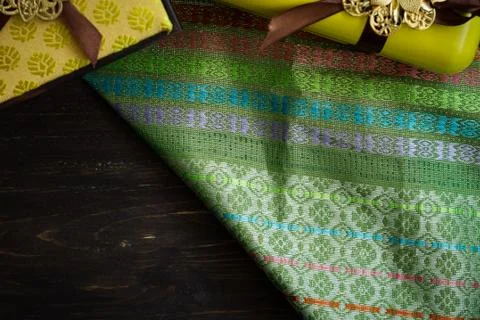 Hari Raya or Eid background with Malay Muslim traditional culture design. Stock Photos