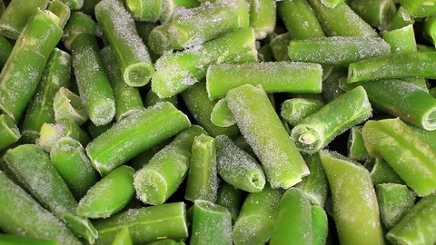 Haricot haricots green bean looping texture pattern closeup video Video stock 99016096