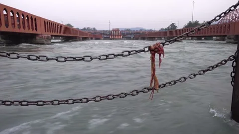 Haridwar arati Stock Footage 136765771
