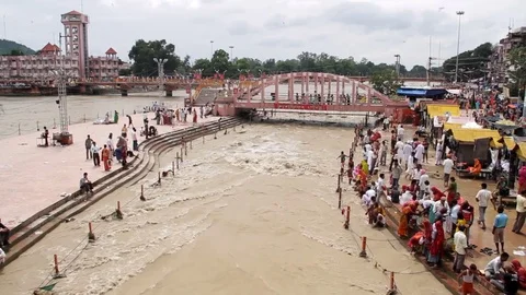 Haridwar Ghat 库存影片 81097820