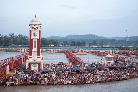 Haridwar Ghat Foto stock