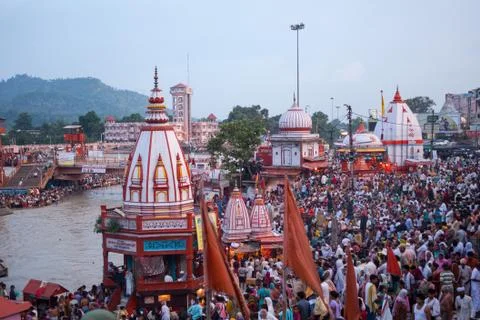 Haridwar Ghat Foto stock