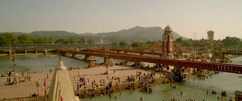Haridwar har ki pauri Stock Footage 106867910