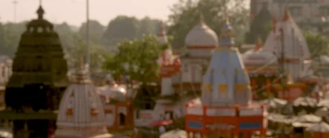 Haridwar Har ki pauri  rack focus Stock Footage 106870601