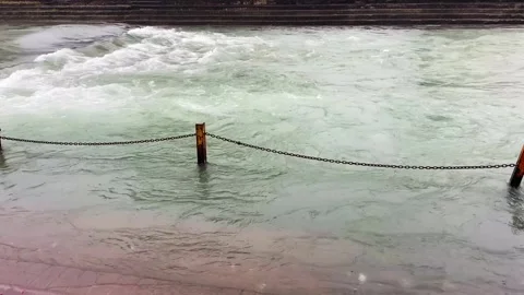 Haridwar through my Drone-Lens | Ganga |  Haridwar, Uttarakhand, India Stock Footage 274371194