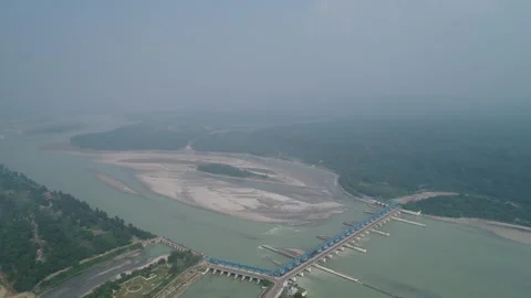 Haridwar through my Drone-Lens | Ganga |  Haridwar, Uttarakhand, India Stock Footage 274396237