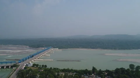 Haridwar through my Drone-Lens | Ganga |  Haridwar, Uttarakhand, India Stock Footage 274397903