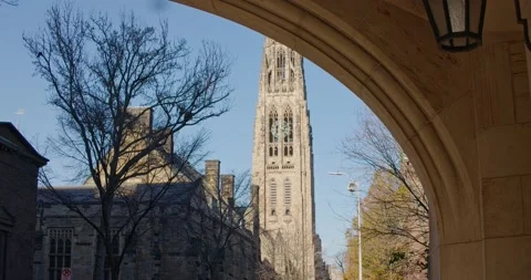 Harkness Tower -Old Yale Campus . New-Haven Stock Footage 149229201