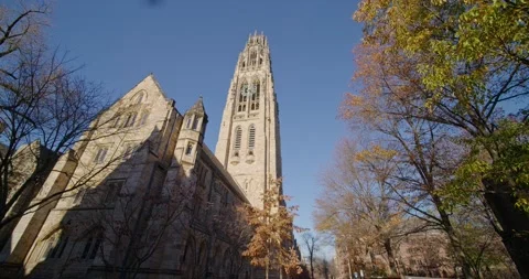Harkness Tower -Old Yale Campus . New-Haven Stock Footage 149230340