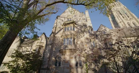 Harkness Tower -Old Yale Campus . New-Haven Stock Footage 149230936