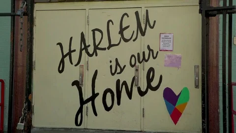 Harlem is our home mural. Stock Footage 82462007