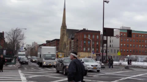 Harlem Street Scene Stock Footage 22841178