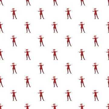 Harlequin jester character repeating seamless pattern background Stock Illustration