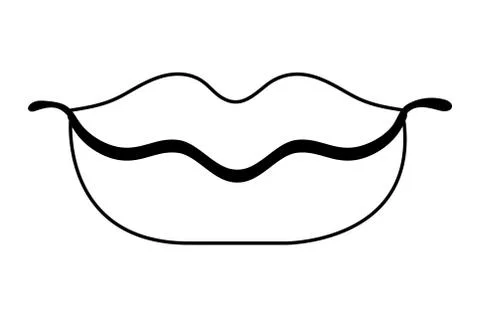 Harlequin lips icon Stock Illustration