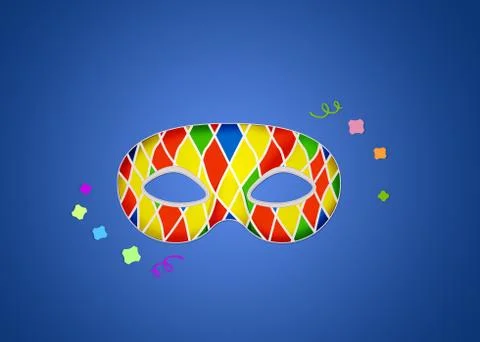 Harlequin mask Stock Illustration