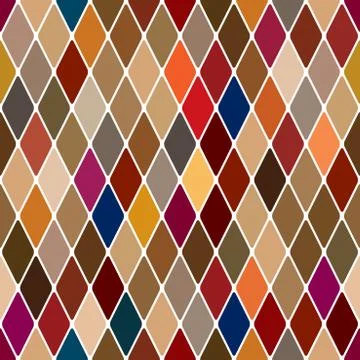 Harlequine baroque bright seamless pattern Stock Illustration