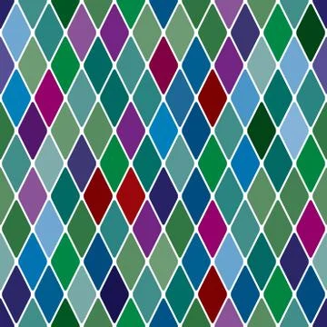 Harlequine Esmerald seamless pattern 스톡 일러스트
