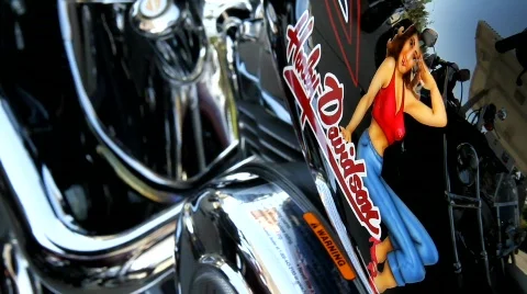 Harley Davidson Gal Stock Footage 696892