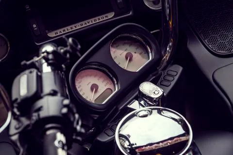 Harley Davidson motorcycle gear elements. Stock Photos