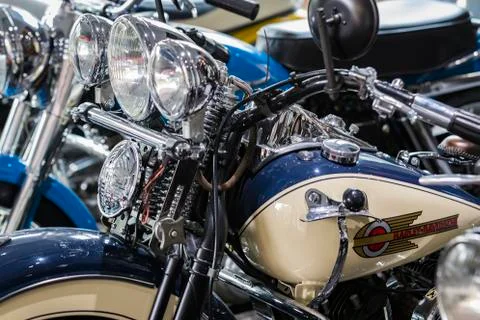 Harley Davidson motorcycle gear elements. Stock Photos