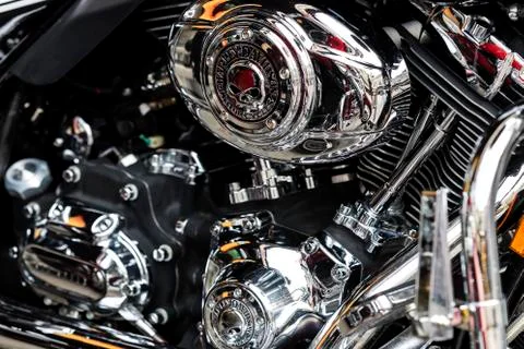 Harley Davidson motorcycle gear elements. Stock Photos
