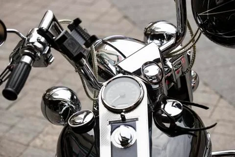 Harley Davidson motorcycle gear elements. Stock Photos
