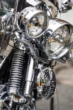 Harley Davidson motorcycle gear elements. Stock Photos